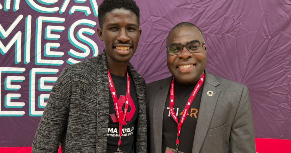 Edwin Kapesa and Leti Arts CEO Eyram Tawia at Africa Games Week