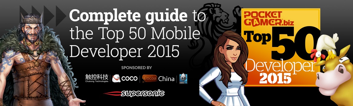Top 50 Mobile Game Developers of 2015