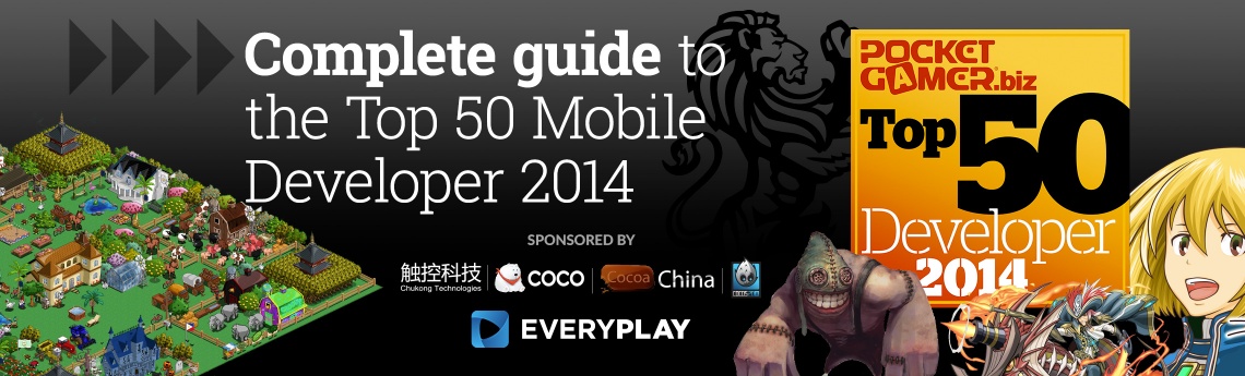 Top 50 Mobile Game Developers of 2014
