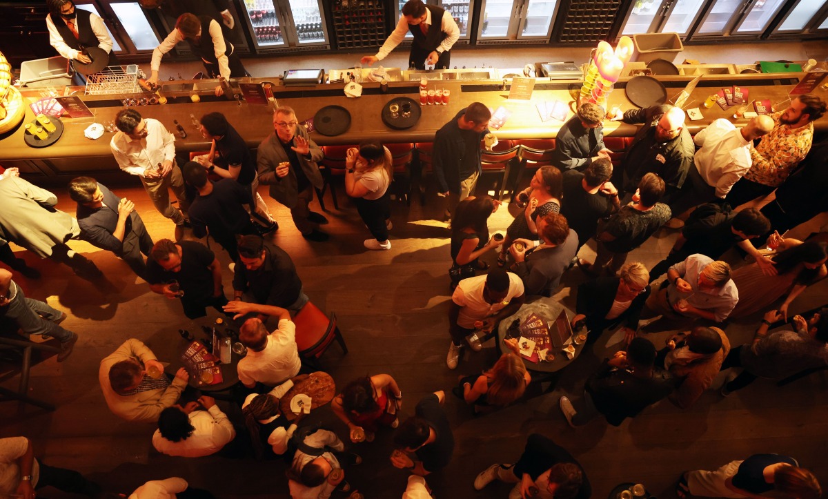 The bar at the Ham Yard Hotel is the perfect venue to unwind with the industry in the run-up to Christmas.